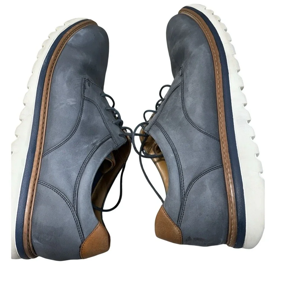 Johnston And Murphy's men's‎ 14 M Gray Nubuck Oxford's True Foam Comfort Shoes